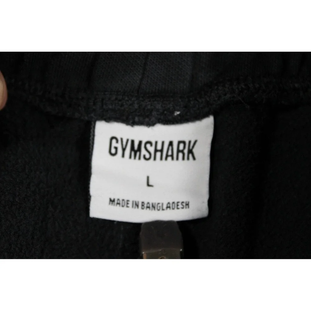 Gymshark Mens Black Crest Joggers Sweatpants Tapered Fleece Size Large A1A2A